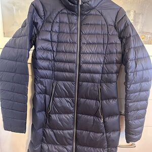 Women's Down Filled Navy Puffer Jacket